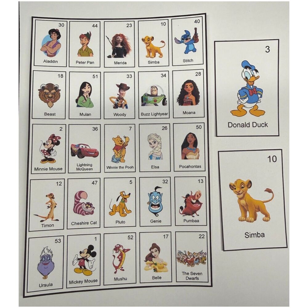 Kids Loteria Game | 50 Boards + Card Deck | Fun Educational Game